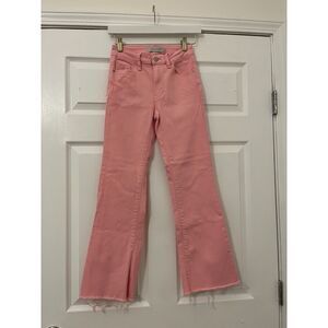Just USA bubble gum pink Tula cropped flare jean size 0